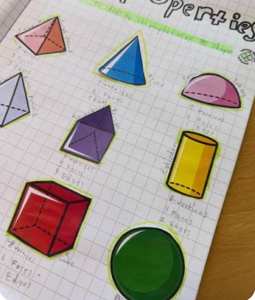 Les formes 3D : Exercices - Maths (Primaire 1)